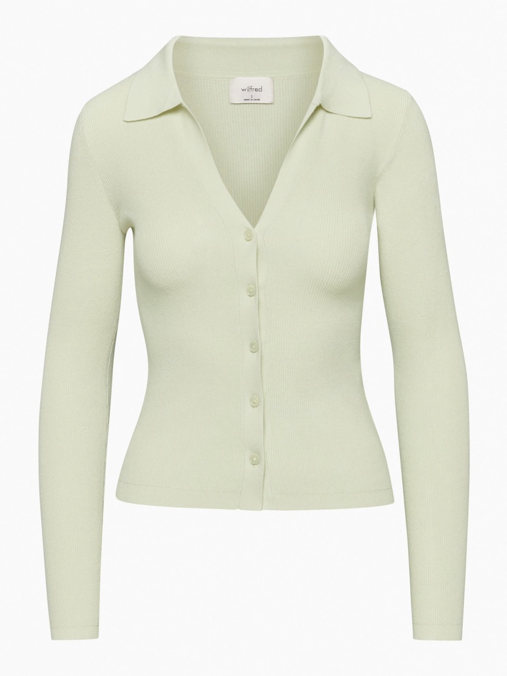 Wilfred Cove Polo Sweater in Pastel Green